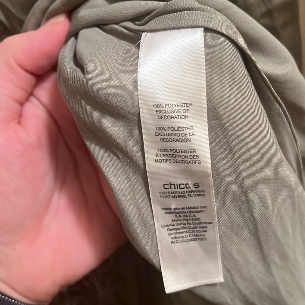 Chico's Hidden Half Button Polyester Lace Blouse … - image 6